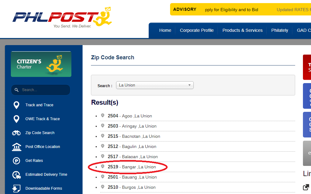 Apa kode pos Bangar, La Union, Filipina? - Quora