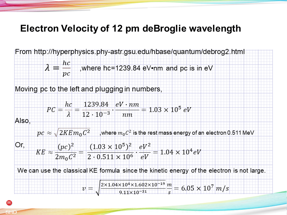 Elektron yang memiliki panjang gelombang 12pm digunakan untuk difraksi  elektron. Berapa kecepatan elektron ini? - Quora