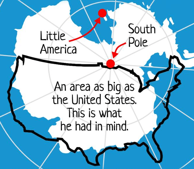 Benarkah Laksamana Byrd menemukan daratan hangat di Antartika dan ini  didukung dalam buku hariannya? Apakah ini membantu mendukung teori Bumi  datar? - Quora