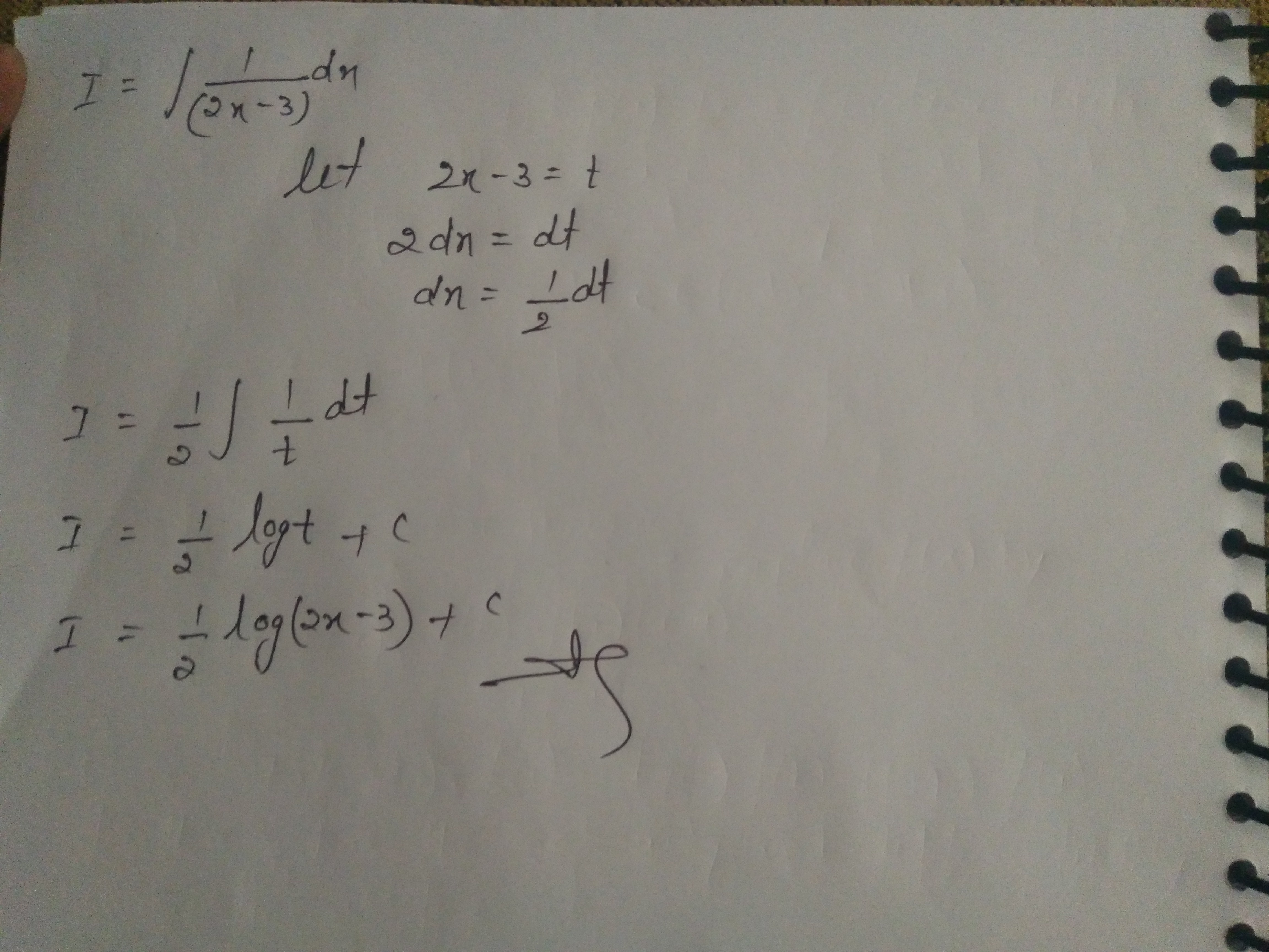 How do we integrate 1/ (2x-3) dx? - Quora