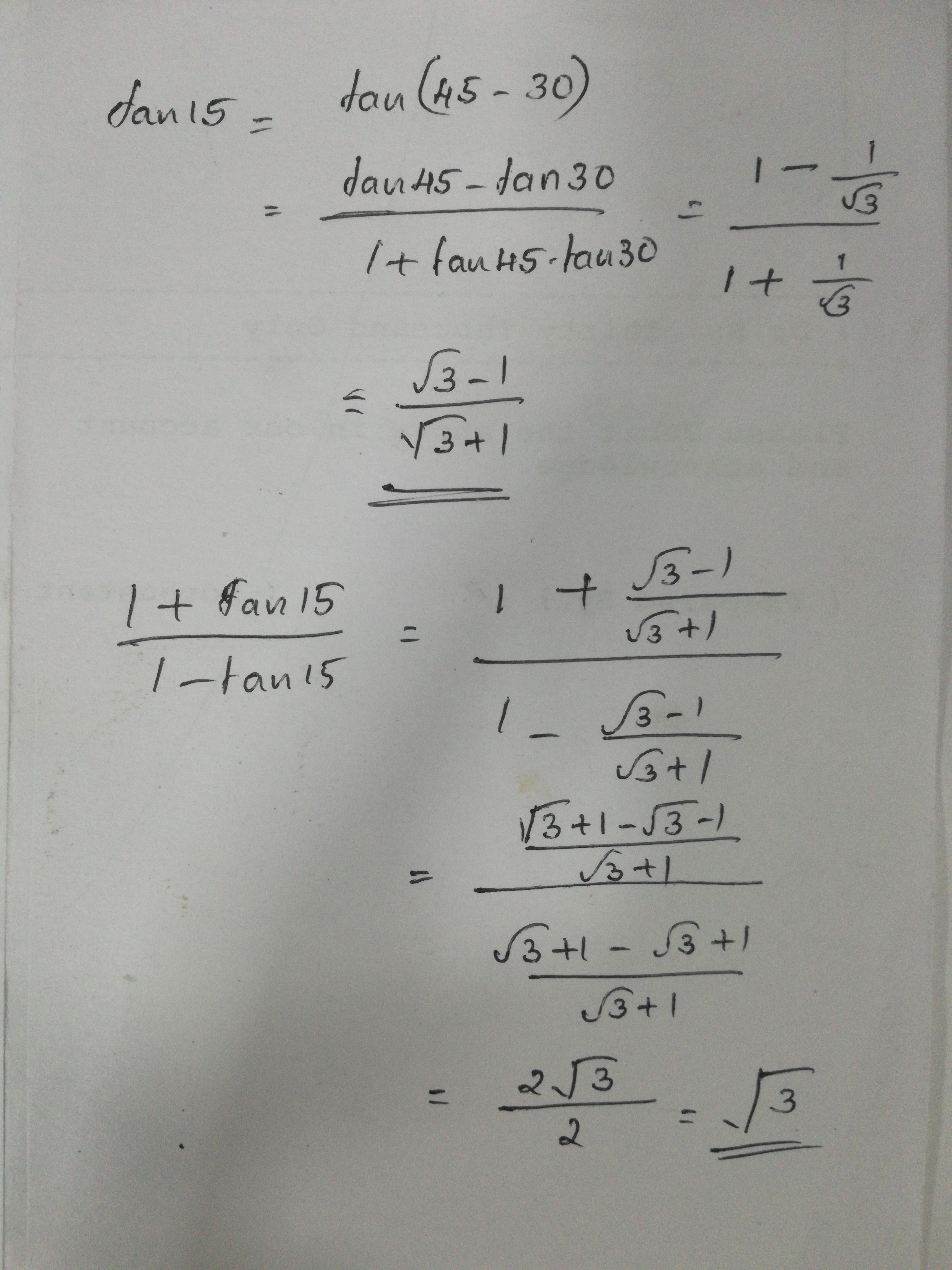 What is the value of tan15°? - Quora