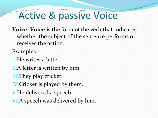 Apa saja contoh kalimat suara aktif? - Quora