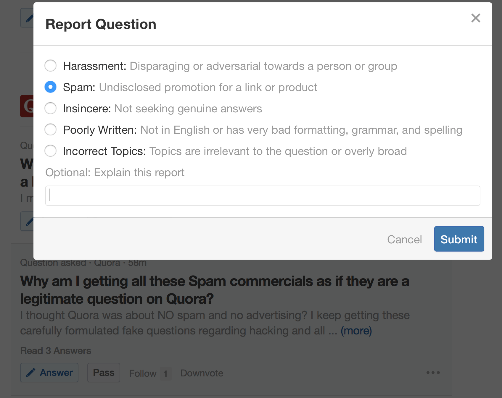 Mengapa saya mendapatkan semua iklan Spam ini seolah-olah itu adalah  pertanyaan yang sah di Quora? - Quora