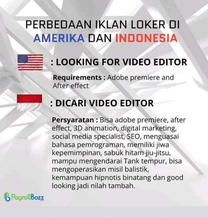 Apa perbedaan bekerja di Indonesia dan bekerja di Amerika? - Quora