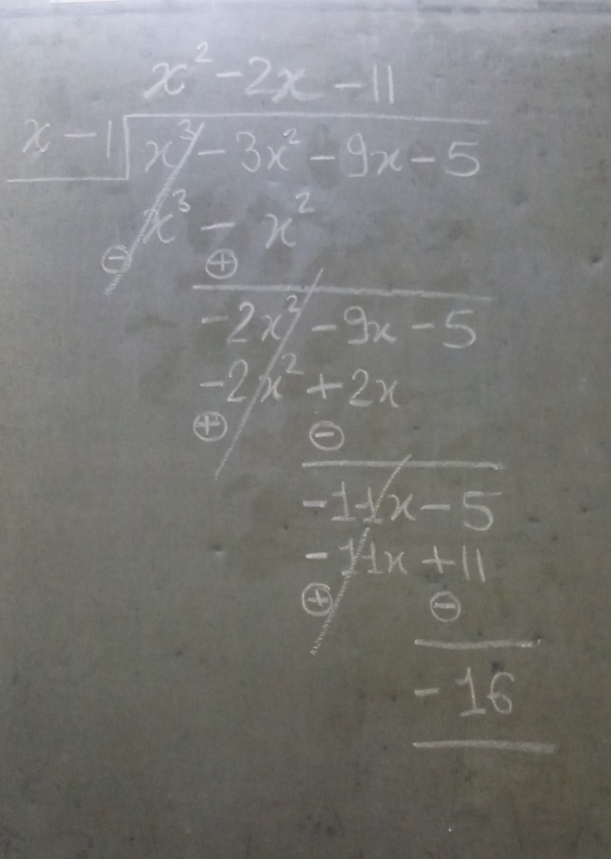 Berapa hasil bagi dan sisa dari x3-3x2-9x-5 dibagi dengan x-1? - Quora