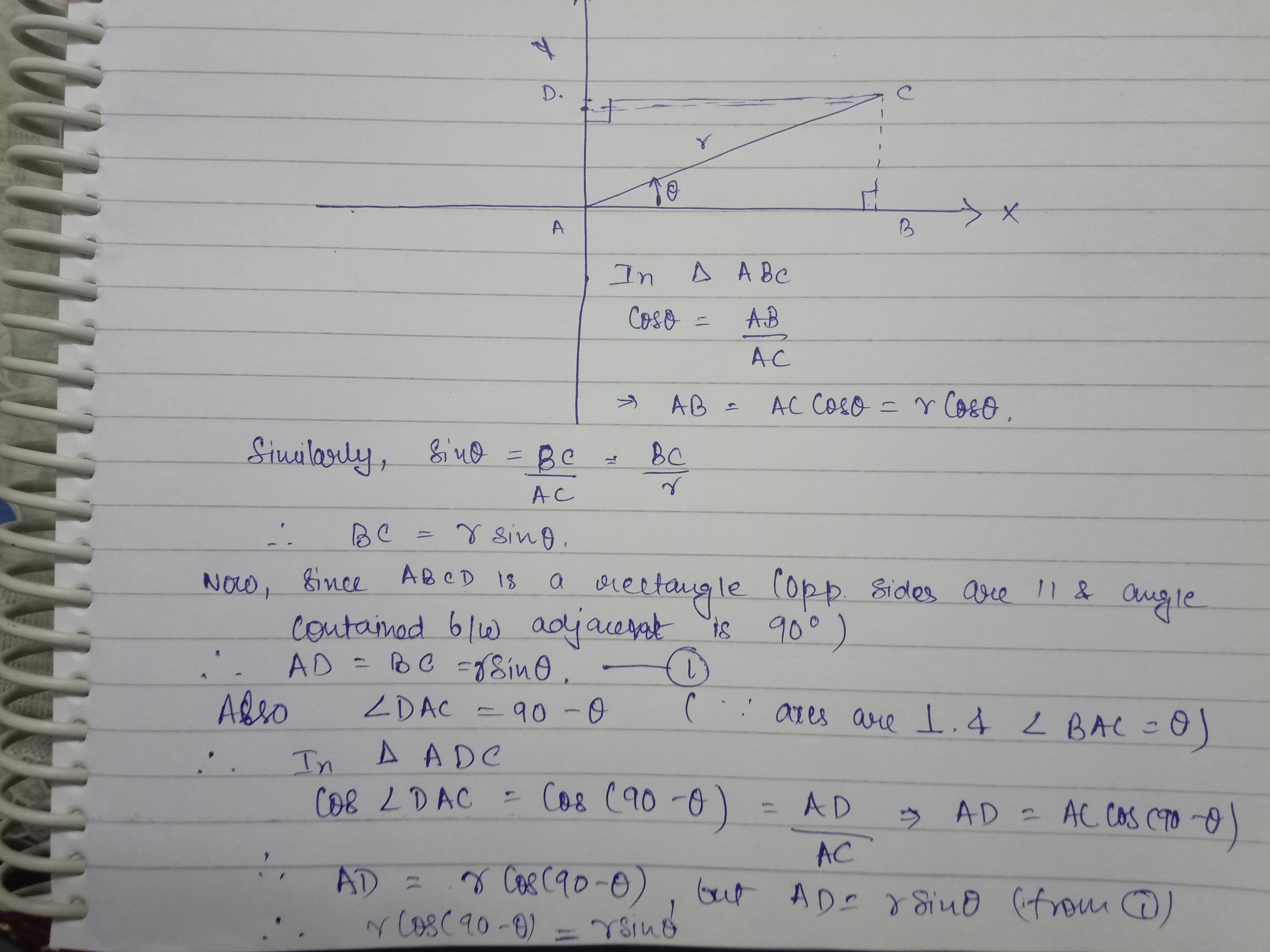 Mengapa Sin (90 - a) = Cos(a) dan Cos (90 - a) = Sin(a)? - Quora