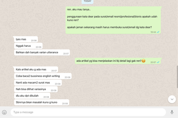 Andrea Blog: Arti Kata Dear Dalam Surat