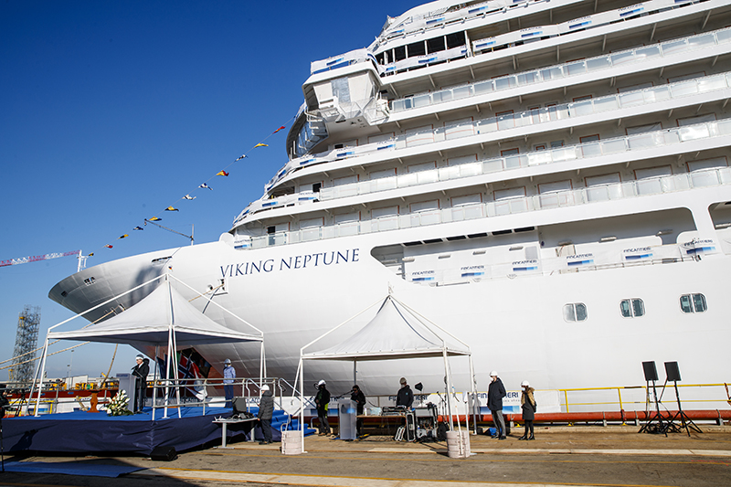 Viking Marks Float-Out of Newest Ocean Ship