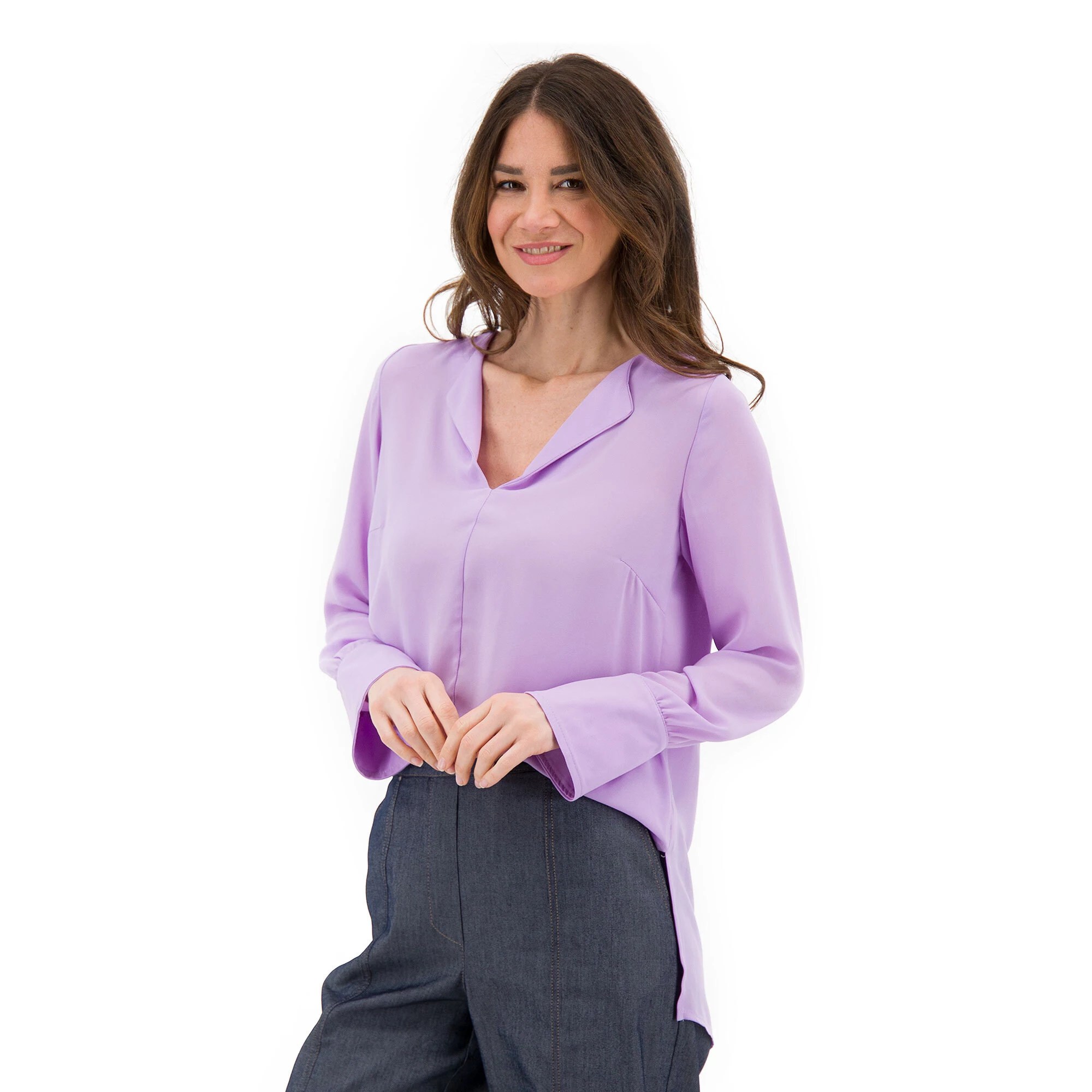 Caterina Lancini Tunica In Georgette Con Scollo A V Doppiato - Qvc Italia 2000_x_2000_jpg
