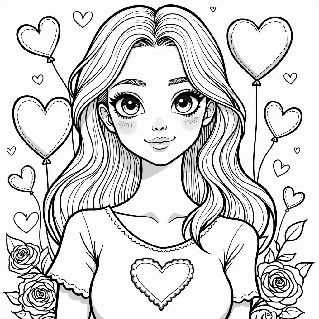 塗り絵 女の子 かわいい