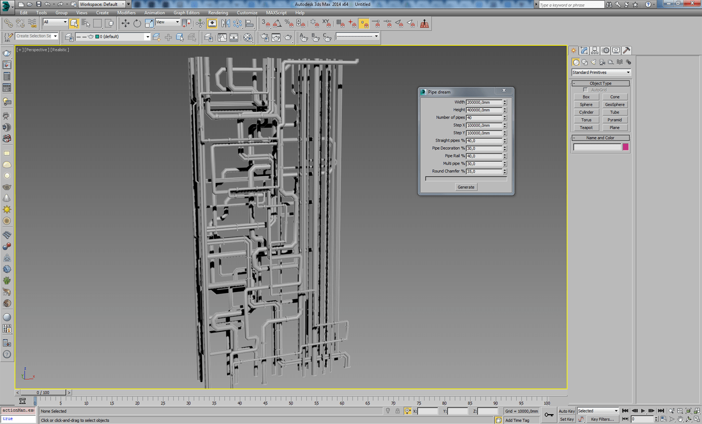 Github Creativetools Ct Pipe Dream Script For Generating Random Pipes In Autodesk 3ds Max