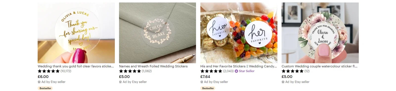 wedding stickers