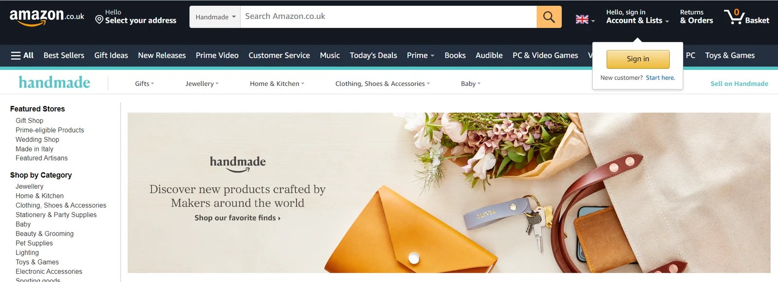 Amazon handmade