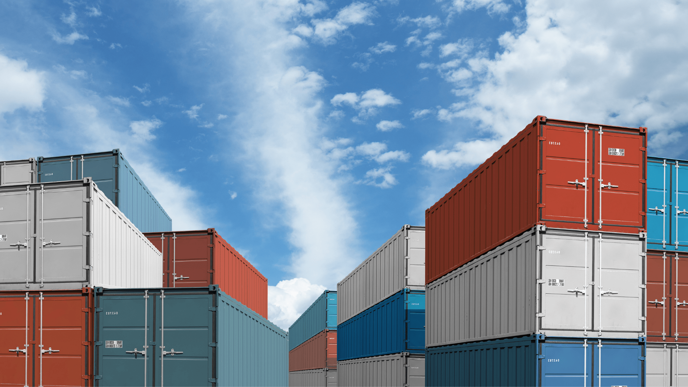 stacked shipping containers