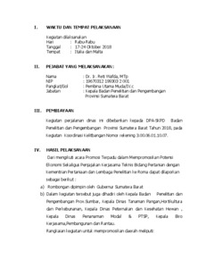 Laporan Kunjungan ke Roma-Malta - Document Repository Universitas Andalas