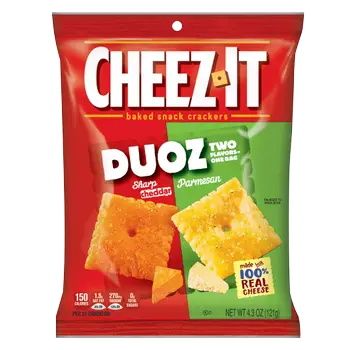 Cheez-It DUOZ Sharp Cheddar & Parmesan Snack Crackers 4.3oz