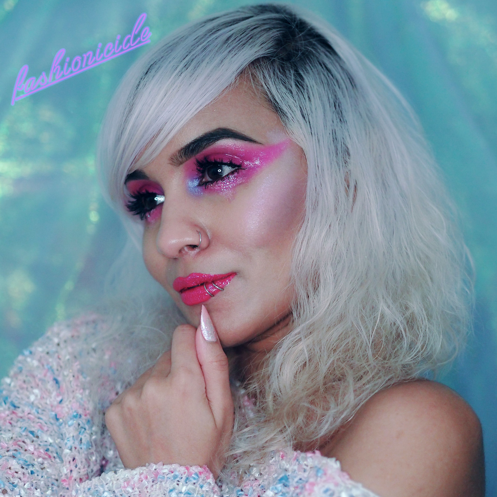 Alt Valentines Makeup Look Collab || Glossy Pink Eyeshadow