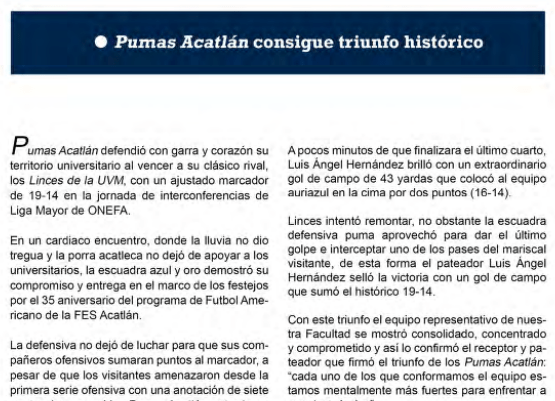 Triunfo de los PUMAS