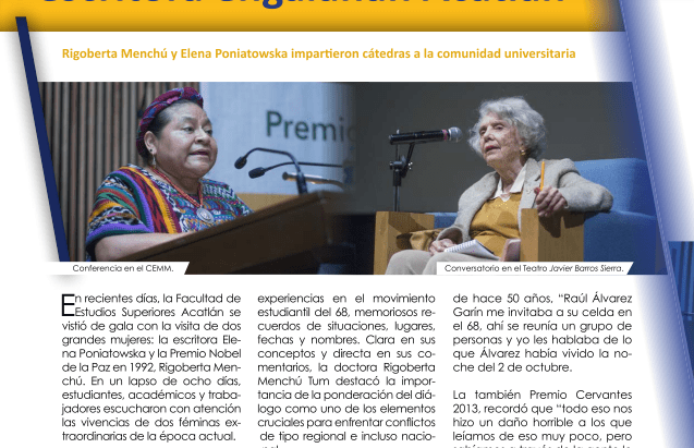 Visita de Elena Poniatowska y Rigoberta Menchú
