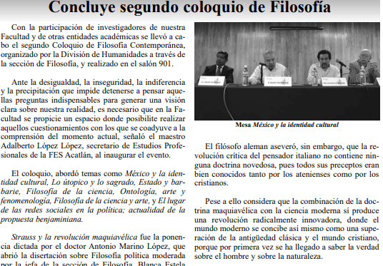 Coloquio en Filosofía