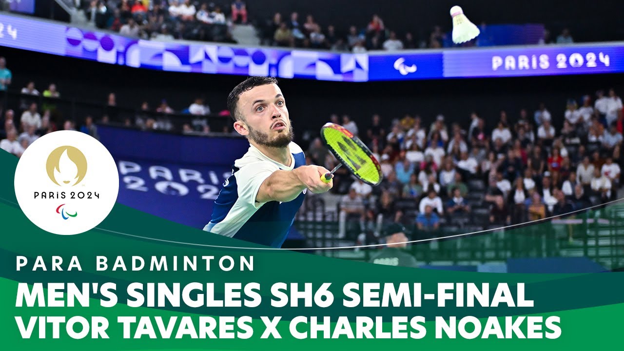 BRAZIL 🇧🇷 X 🇫🇷 FRANCE – Men's Singles SH6 Semi-final | Para Badminton – Paris 2024 Paralympics