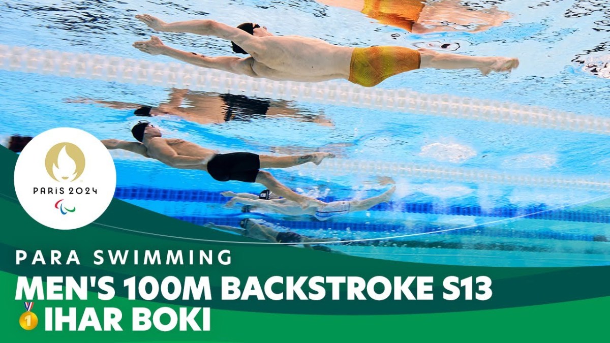 Ihar Boki Wins Men's 100m Backstroke S13 | Para Swimming – Paris 2024 Paralympics