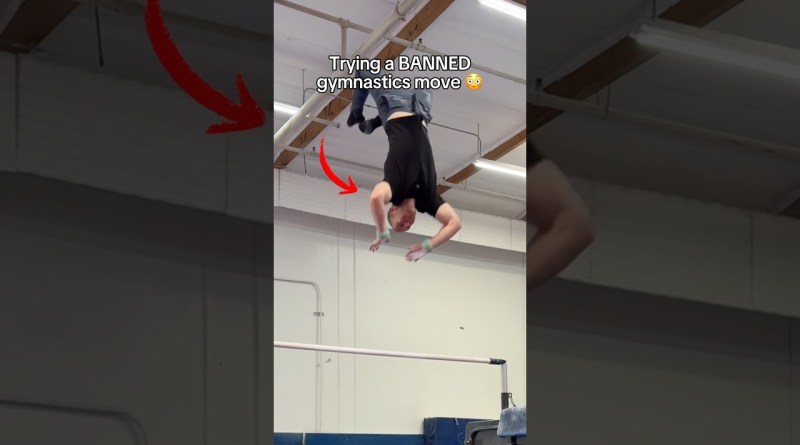 I tried a BANNED Gymnastics move 😭 #gymnastics #gymnastics #sports #sport #fails #banned