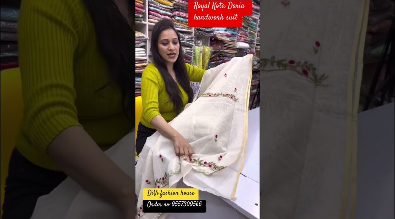 Royal Kota Doria Handwork Suit – Grace in Every Thread #viral #fashion #onlineshopping