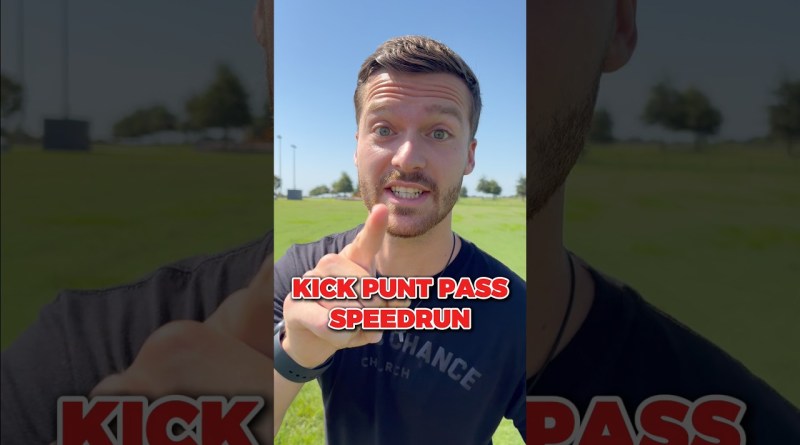 Kick Punt Pass SPEEDRUN!😅🏈 #football #speedrun #sports #running