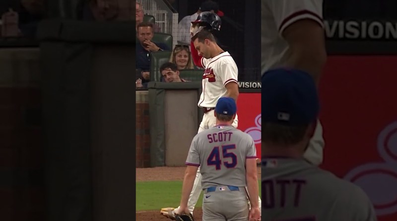 Christian Scott gets Matt Olson swinging 🥊 #baseball #highlights #newyork #sports #clips #mlb