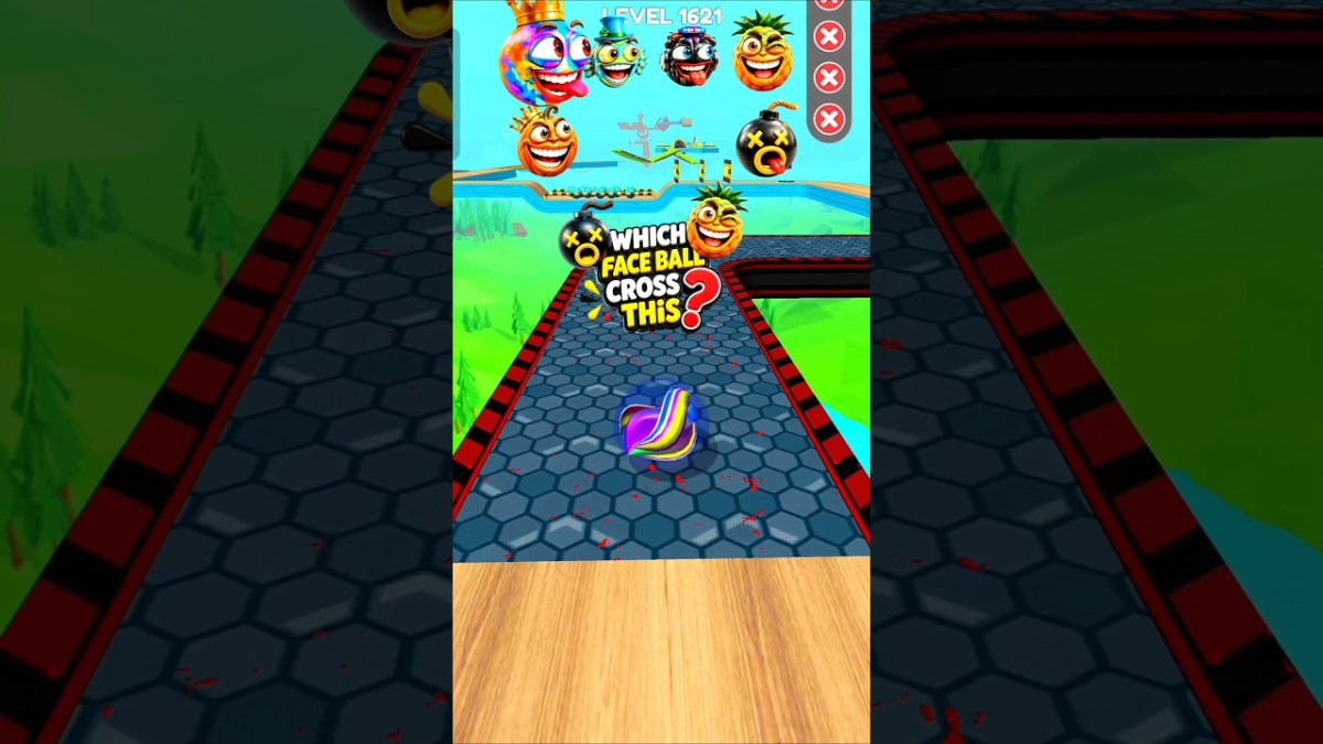Which Face Ball Cross this magical Bridge ❓#shorts #gaming