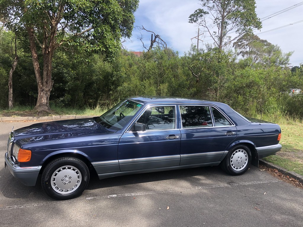 560SEL refurbished Gullideckel wheels