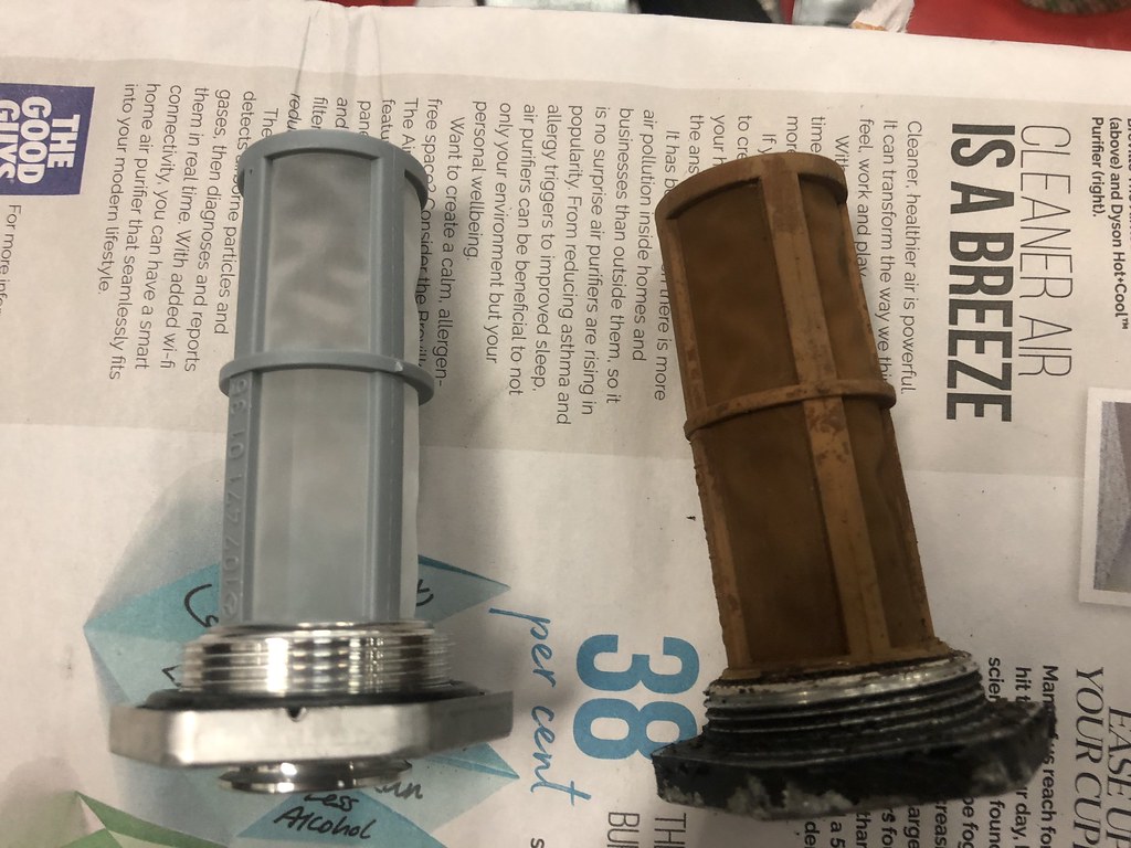new W116 fuel hose, strainer and filter