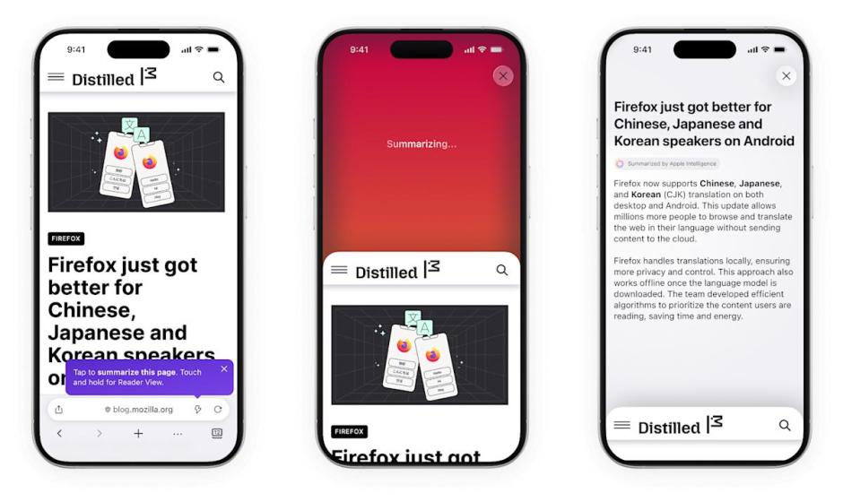 Firefox provides AI page summaries if you shake your iPhone