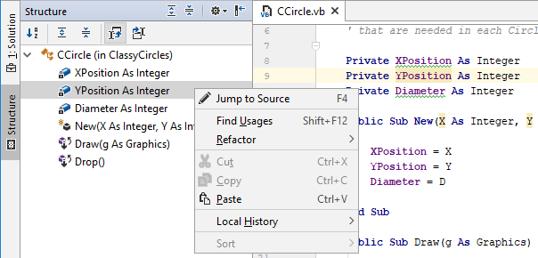 Navigation and search in Visual Basic .NET | JetBrains Rider