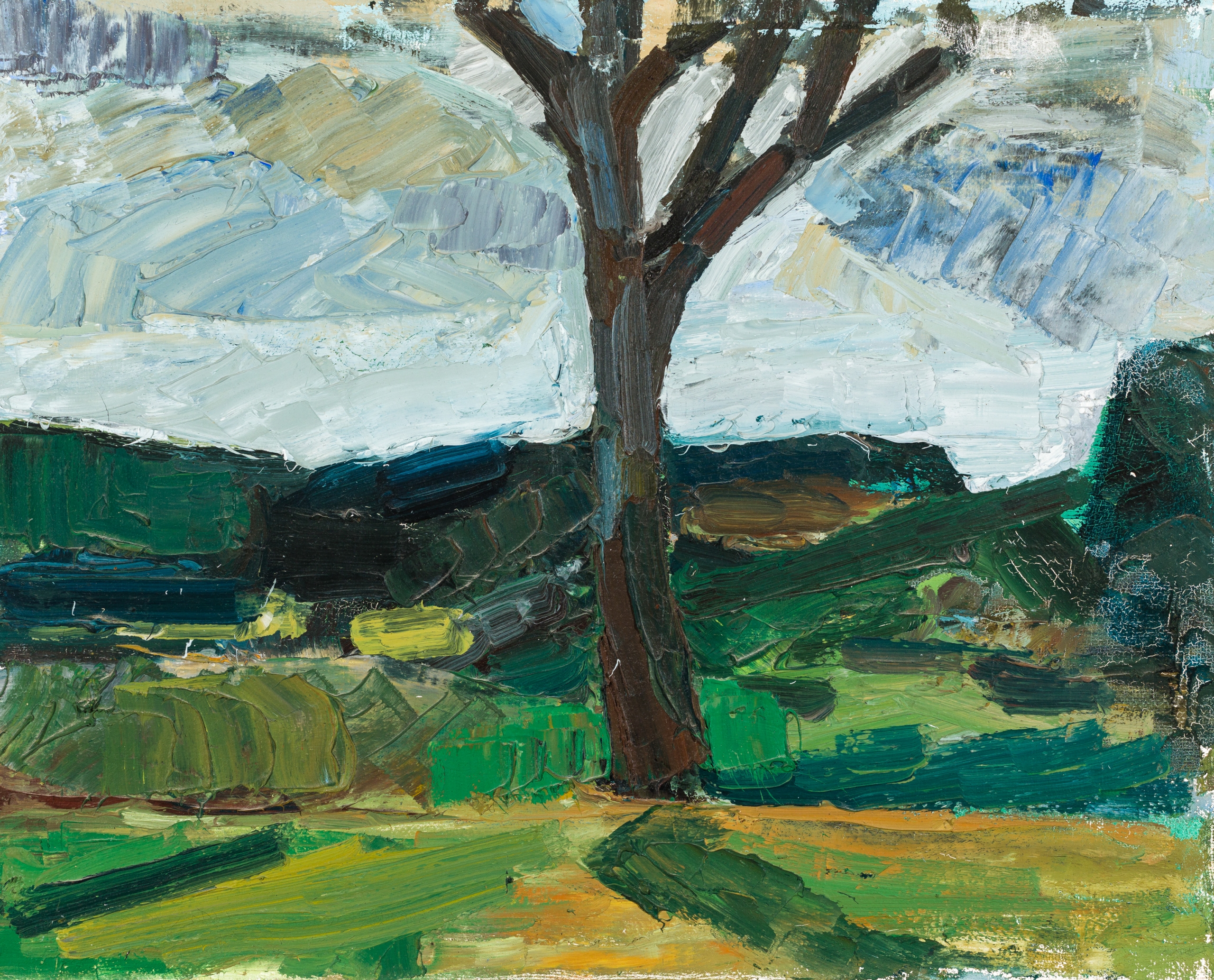 Franz Grabmayr Waldviertler Landschaft Aus Der Serie Grune Bilder Ressler Kunst Auktionen