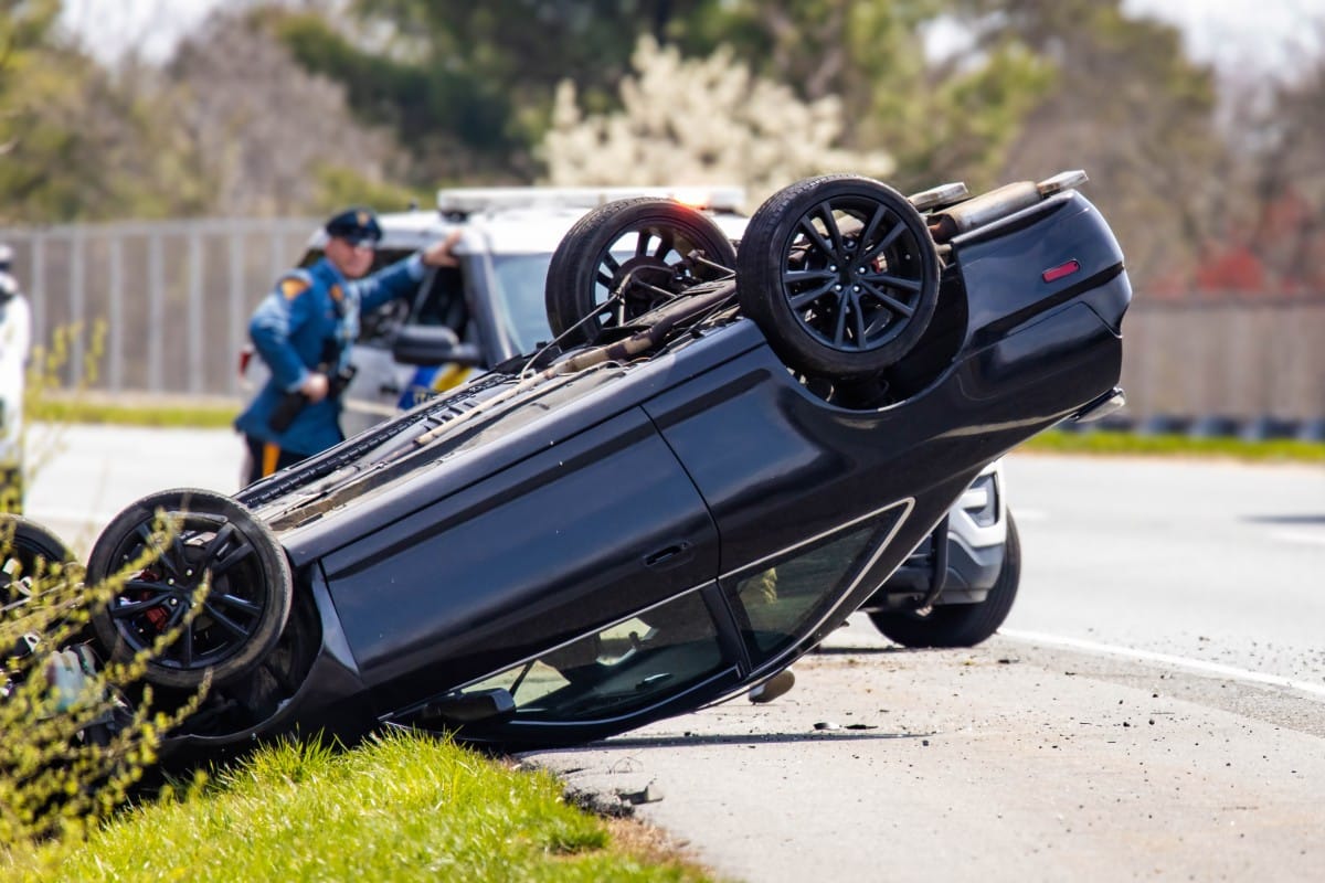 Van Nuys Pursuit Ends in Rollover Crash; Suspect in Custody
