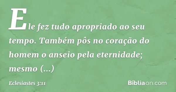 Eclesiastes 3 11 Biblia