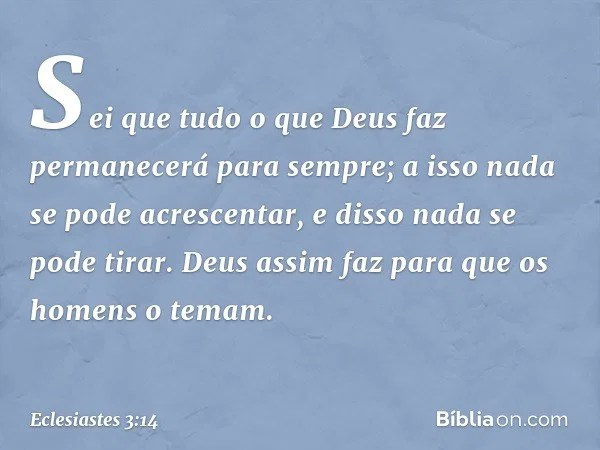 Eclesiastes 3 14 Biblia