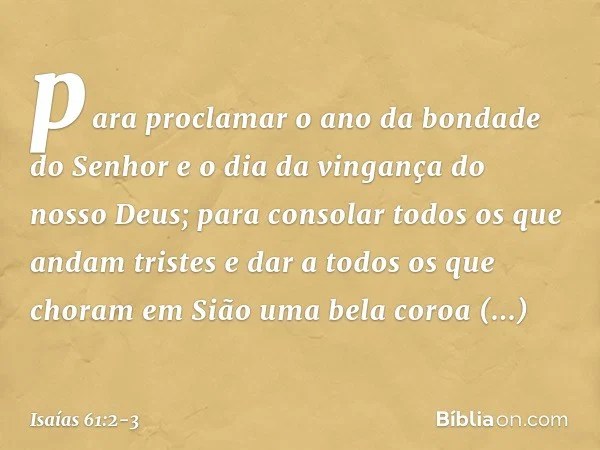 Isaias 61 2 3 Biblia