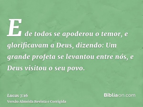 Lucas 7 16 Biblia