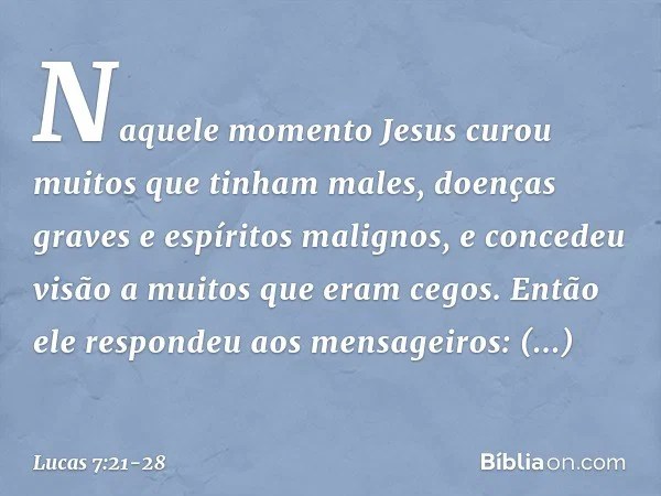 Lucas 7 21 28 Biblia