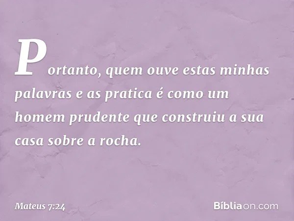 Mateus 7 24 Biblia