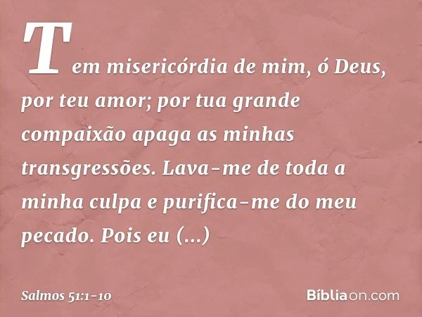 Salmo 51 1 10 Biblia