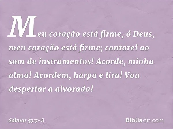 Salmo 57 7 8 Biblia