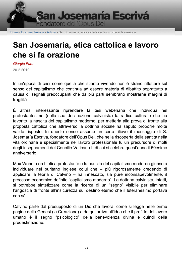 San Josemar , Etica Cattolica E Lavoro Che Si Fa Orazione 1024_x_725_png