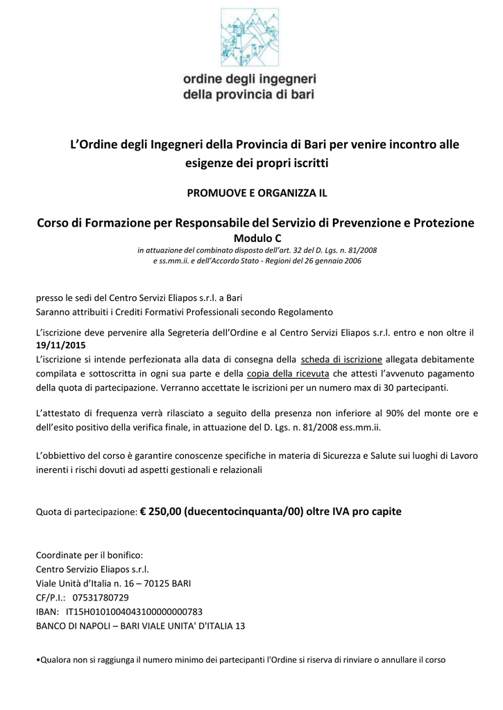 L`ordine Degli Ingegneri Della Provincia Di Bari Per Venire Incontro 1024_x_725_png