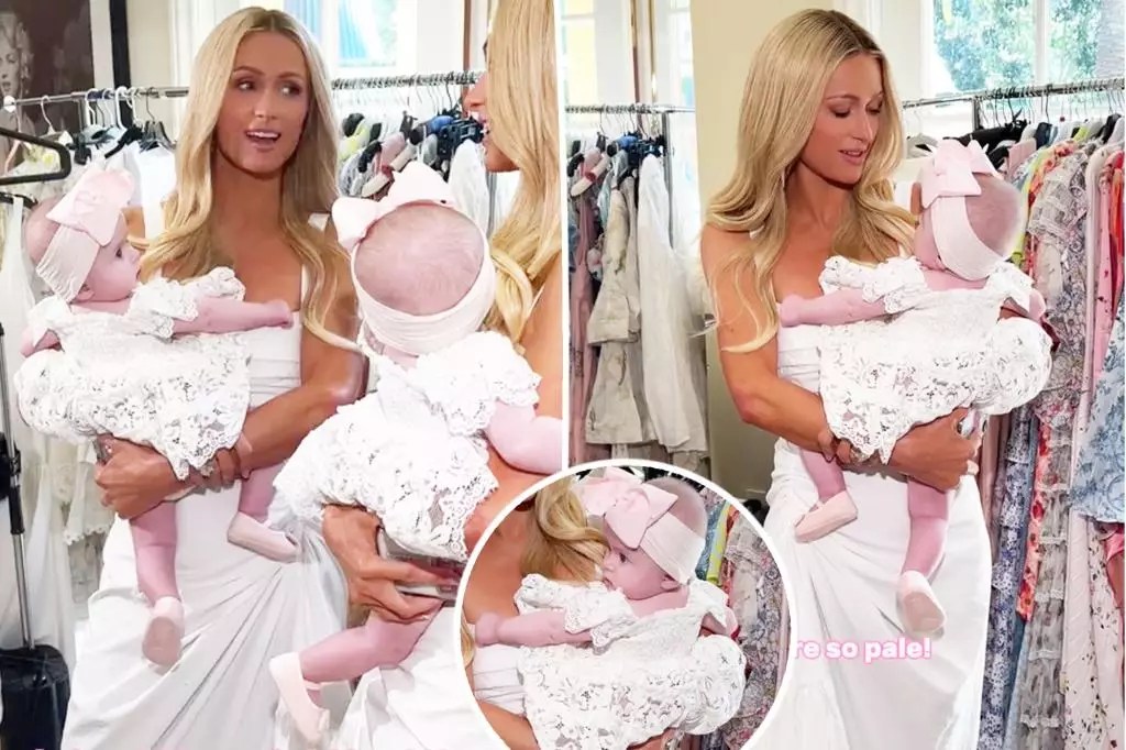 Paris Hilton Jokes About Her Daughter’s Pale Skin After Spray Tan Mishap