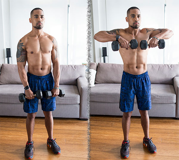 How to Do a Dumbbell Upright Row The Beachbody Blog jpg (600x537)