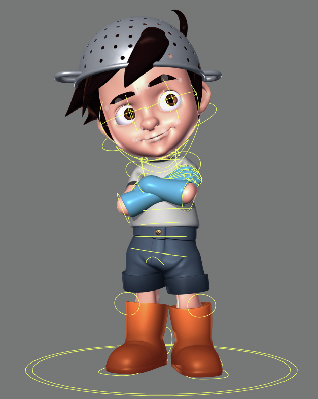 Rigged Cartoon Boy By Puppeteerstudios 3docean